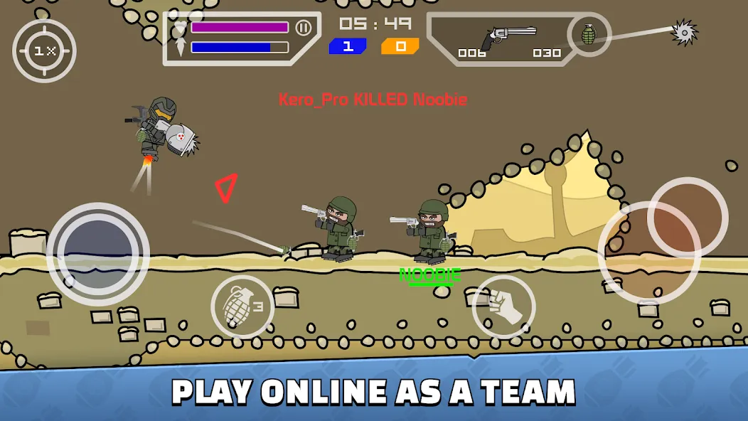 Скачать взломанную Mini Militia - War.io — Много денег и все скины — скриншот 1 Скачать взломанную Mini Militia - War.io — Много денег и все скины — скриншот 1