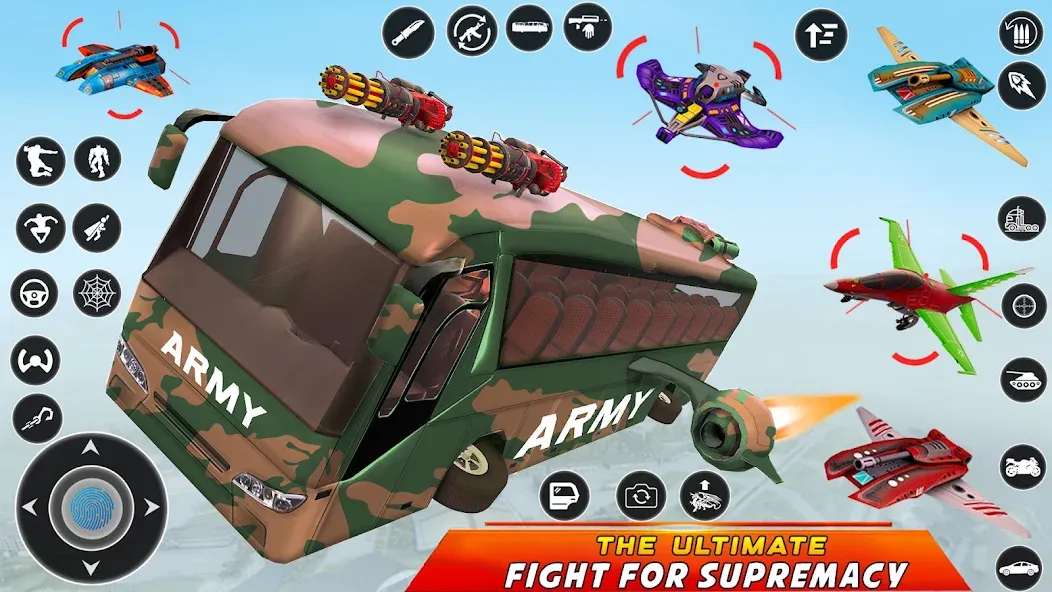 Скачать Army Bus Robot Car Game 3d — Последняя версия (Безлимитные деньги и все машины открыты) — скриншот 5