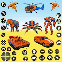 Скачать Spider Mech Wars - Robot Game MOD APK — Безлимитные деньги и мощные роботы
