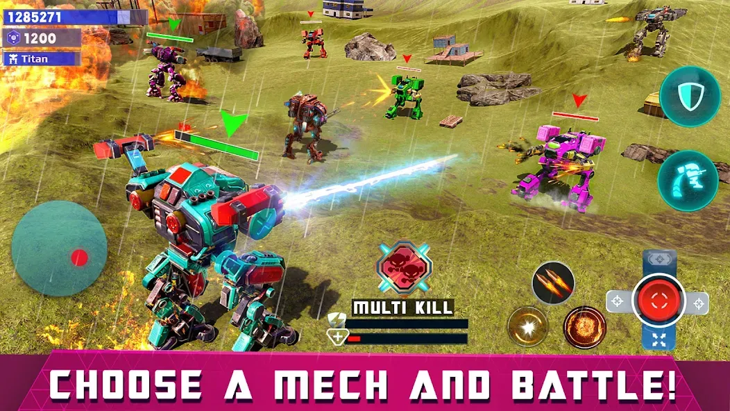 Mech Robot Wars - Multi Robot — Безлимитные деньги и роботы — скриншот 2