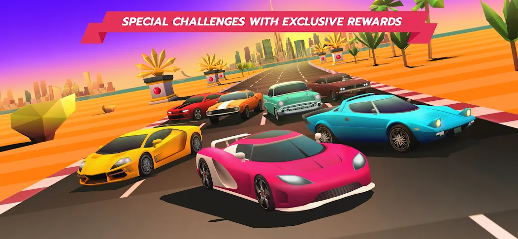 Horizon Chase – Arcade Racing — Взломанная версия (Безлимитные деньги и топливо) — скриншот 3 Horizon Chase – Arcade Racing — Взломанная версия (Безлимитные деньги и топливо) — скриншот 3