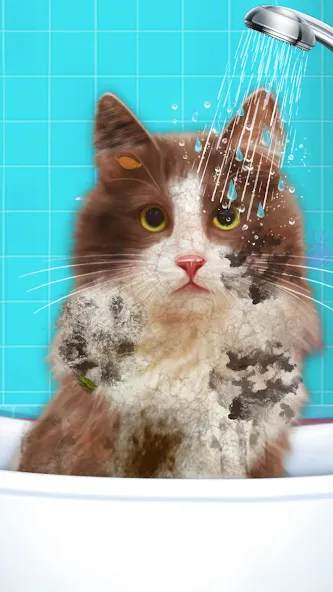 Virtual Cat ASMR Spa Makeover MOD APK — Безлимитные деньги и премиум-уход — скриншот 5