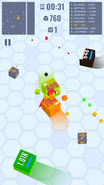Cube Zone io MOD APK на Android — Безлимитные монеты и усиленная атака — скриншот 2 Cube Zone io MOD APK на Android — Безлимитные монеты и усиленная атака — скриншот 2
