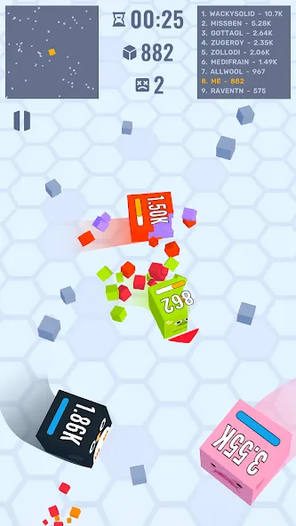 Cube Zone io MOD APK на Android — Безлимитные монеты и усиленная атака — скриншот 3 Cube Zone io MOD APK на Android — Безлимитные монеты и усиленная атака — скриншот 3