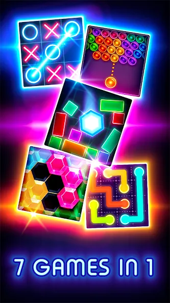 Скачать Tic Tac Toe Glow: 2 Players — Последняя версия (Без рекламы и все темы открыты) — скриншот 3