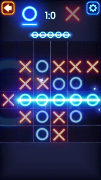 Скачать Tic Tac Toe Glow: 2 Players — Последняя версия (Без рекламы и все темы открыты) — скриншот 4
