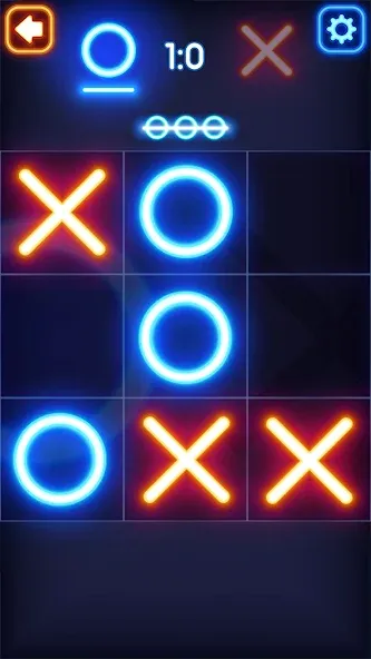 Скачать Tic Tac Toe Glow: 2 Players — Последняя версия (Без рекламы и все темы открыты) — скриншот 5