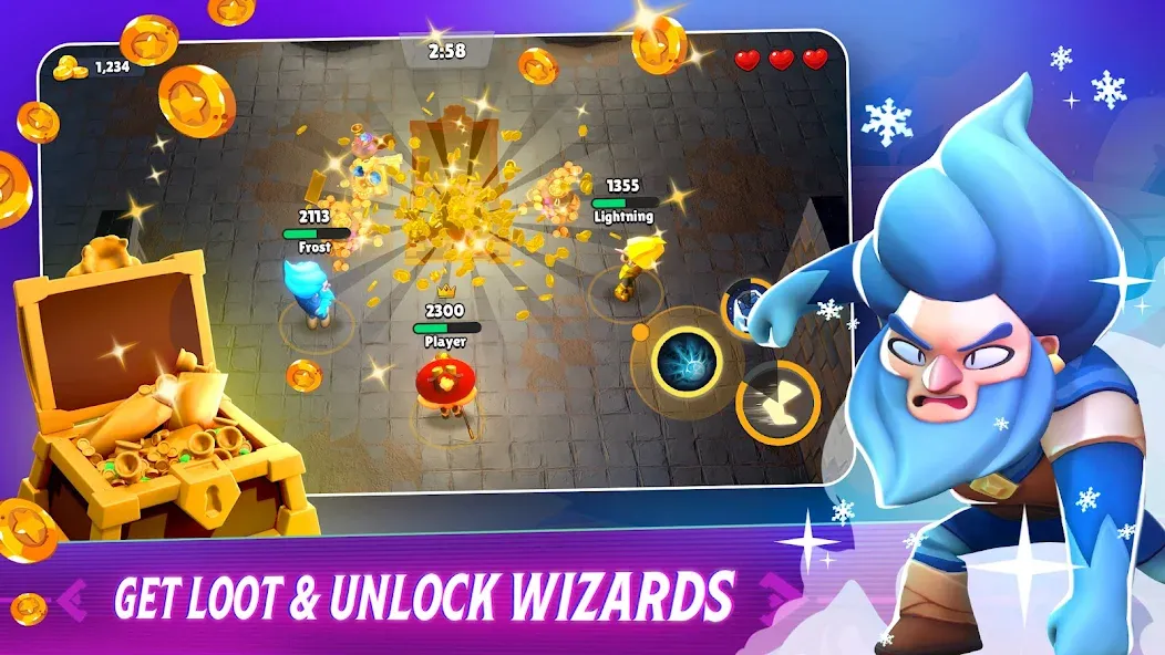 Скачать Loot Mage Trials: Battle Games — Последняя версия (Безлимитная мана и мощное снаряжение) — скриншот 5