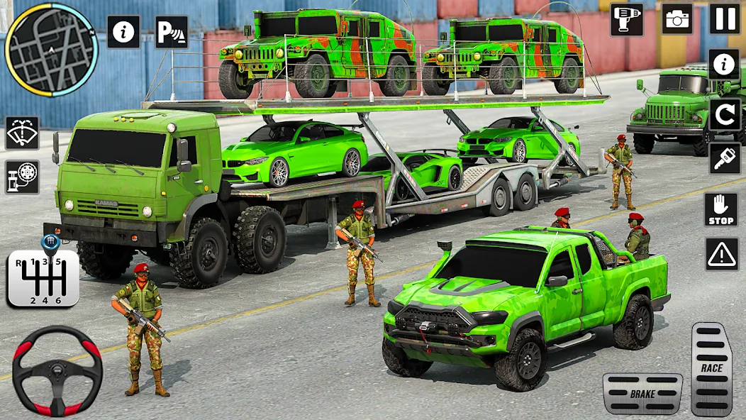 Скачать US Army Games Truck Transport (Мод: Безлимитные деньги и топливо) на Андроид — скриншот 4 Скачать US Army Games Truck Transport (Мод: Безлимитные деньги и топливо) на Андроид — скриншот 4