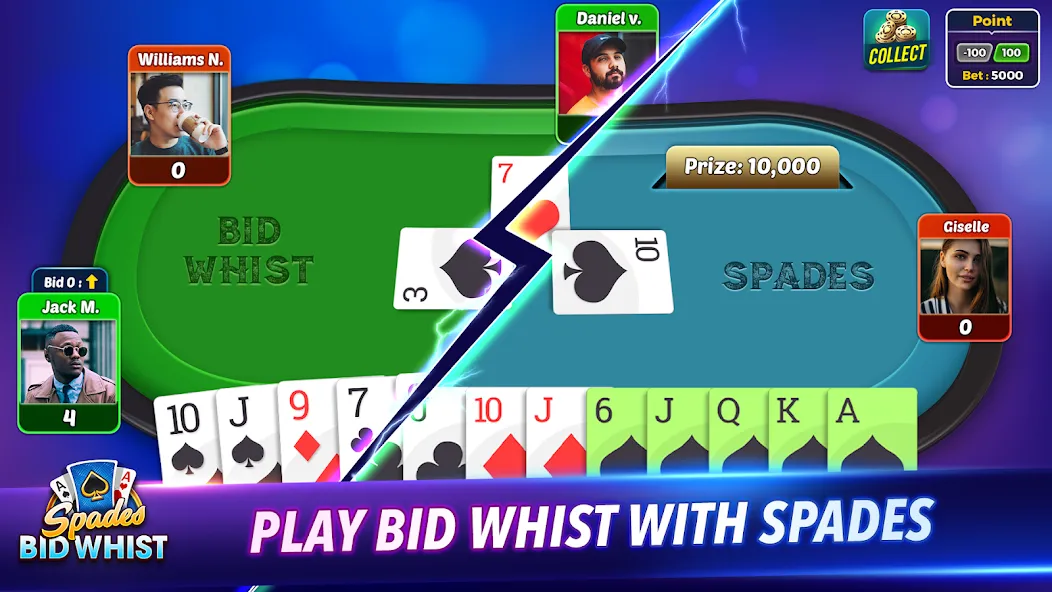 Скачать взлом Spades: Bid Whist Classic Game на Андроид — Без рекламы и все карты открыты — скриншот 2 Скачать взлом Spades: Bid Whist Classic Game на Андроид — Без рекламы и все карты открыты — скриншот 2