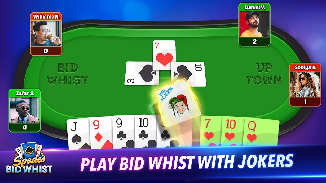 Скачать взлом Spades: Bid Whist Classic Game на Андроид — Без рекламы и все карты открыты — скриншот 4 Скачать взлом Spades: Bid Whist Classic Game на Андроид — Без рекламы и все карты открыты — скриншот 4