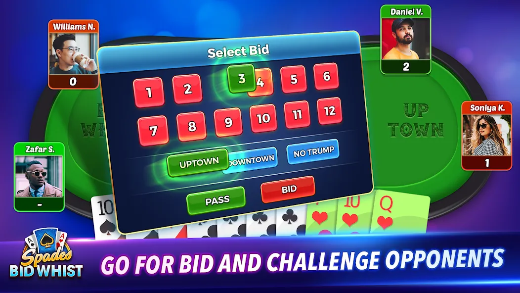 Скачать взлом Spades: Bid Whist Classic Game на Андроид — Без рекламы и все карты открыты — скриншот 5 Скачать взлом Spades: Bid Whist Classic Game на Андроид — Без рекламы и все карты открыты — скриншот 5