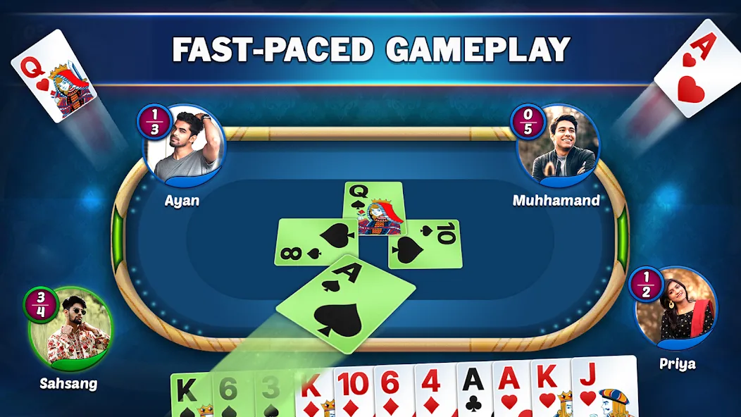 Callbreak Star - Card Game MOD — Безлимитные монеты и все режимы на Андроид — скриншот 4