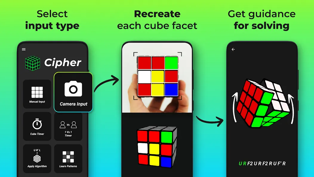 Cube Cipher - Cube Solver MOD APK на Android — Решение кубика без ограничений — скриншот 2