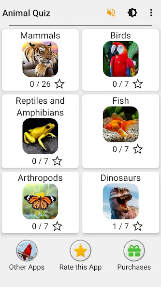 Скачать взлом Animals Quiz Learn All Mammals на Андроид — Все млекопитающие разблокированы — скриншот 3