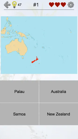 Взломанная Australian States and Oceania на Андроид — Открыты все штаты и регионы — скриншот 1