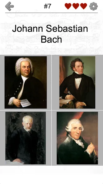 Скачать Famous Composers Portrait Quiz — Безлимитные подсказки и попытки — скриншот 2