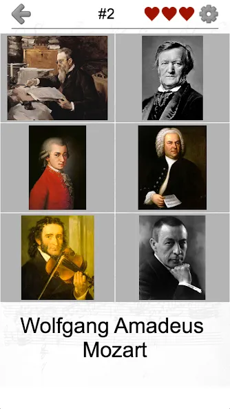 Скачать Famous Composers Portrait Quiz — Безлимитные подсказки и попытки — скриншот 4