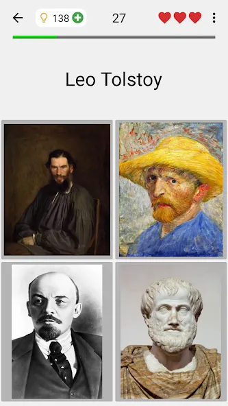 Famous People - History Quiz — Взломанная версия (Открыты все уровни и подсказки) — скриншот 1