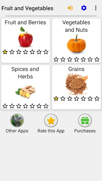 Fruit and Vegetables - Quiz Mod APK Открыты все уровни и подсказки — Скачать на Андроид — скриншот 3