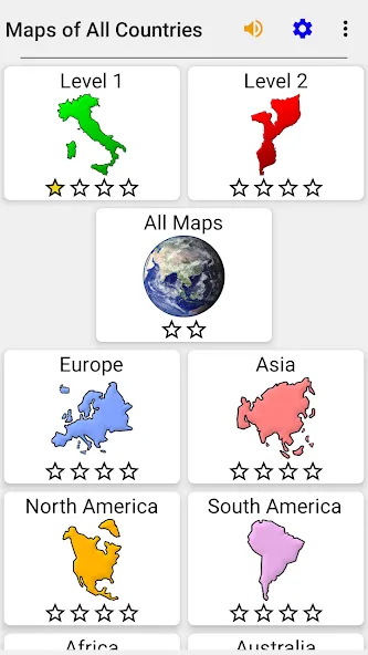 Maps of All Countries Geo-Quiz на Андроид — Открыты все страны и режимы — скриншот 3