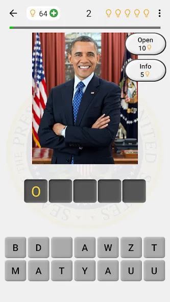 US Presidents and History Quiz — Мод: Открыты все президенты и факты — скриншот 1