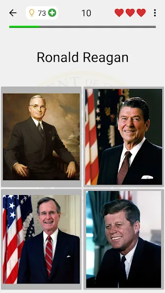US Presidents and History Quiz — Мод: Открыты все президенты и факты — скриншот 2