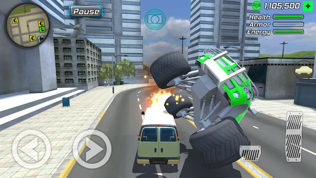 Скачать Rope Frog Ninja Hero Car Vegas MOD APK — Безлимитные деньги и оружие — скриншот 3