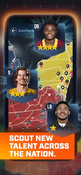 The Program: College Football MOD APK на Android — Безлимитные деньги и энергия — скриншот 3