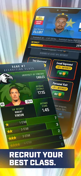 The Program: College Football MOD APK на Android — Безлимитные деньги и энергия — скриншот 4