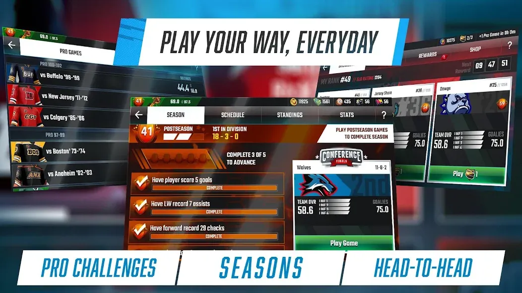 Franchise Hockey 2024 (Мод Безлимитные деньги и ресурсы) — скриншот 5
