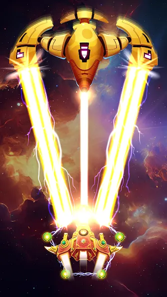 Скачать Galaxy Attack - Space Shooter (Мод: Безлимитные монеты и оружие) на Андроид — скриншот 5