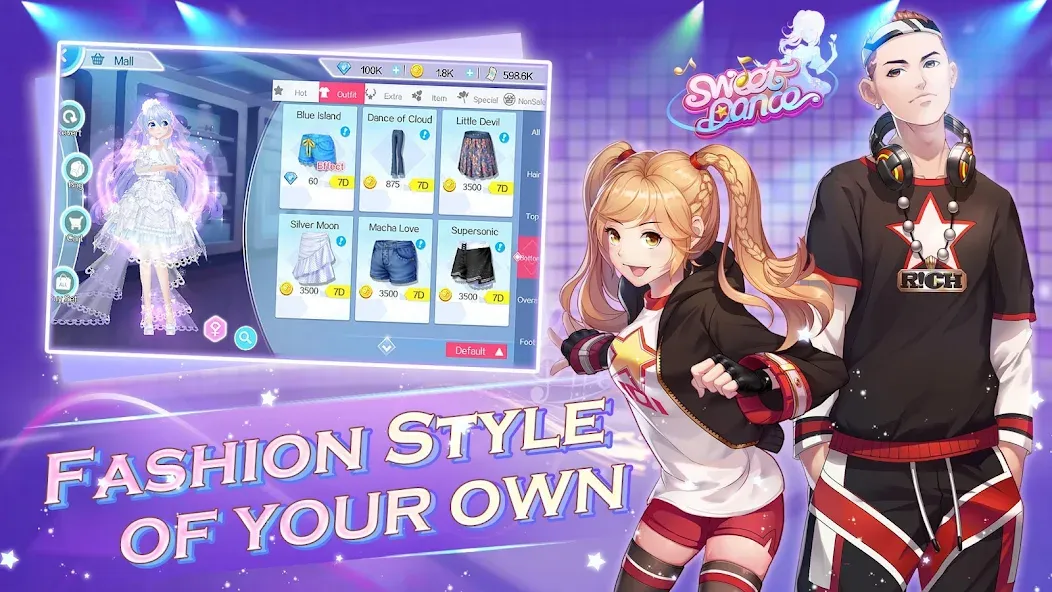 Sweet Dance Mod APK Безлимитные деньги и алмазы — Скачать на Андроид — скриншот 1 Sweet Dance Mod APK Безлимитные деньги и алмазы — Скачать на Андроид — скриншот 1