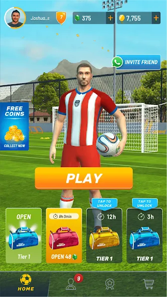 Football World - Real People (Мод Безлимитные монеты и энергия) — скриншот 1