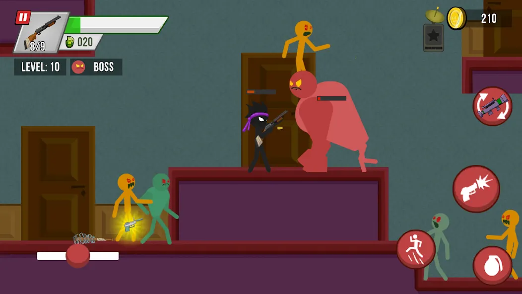 Скачать Stick vs Zombies с модом — Безлимитные монеты и оружие — скриншот 3
