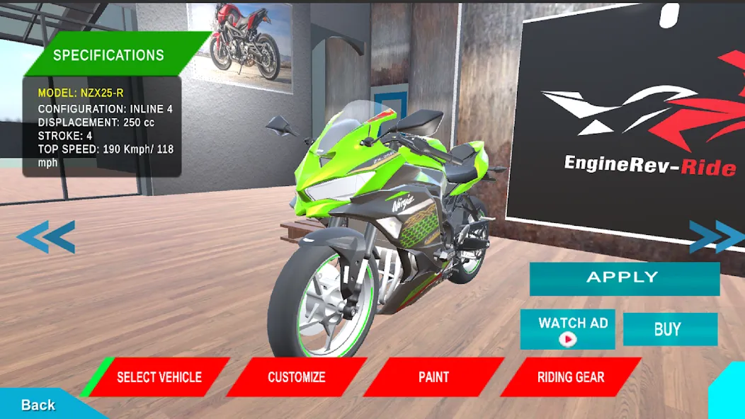 EngineRev-Ride — Мод: Улучшенная физика и мощные автомобили — скриншот 1