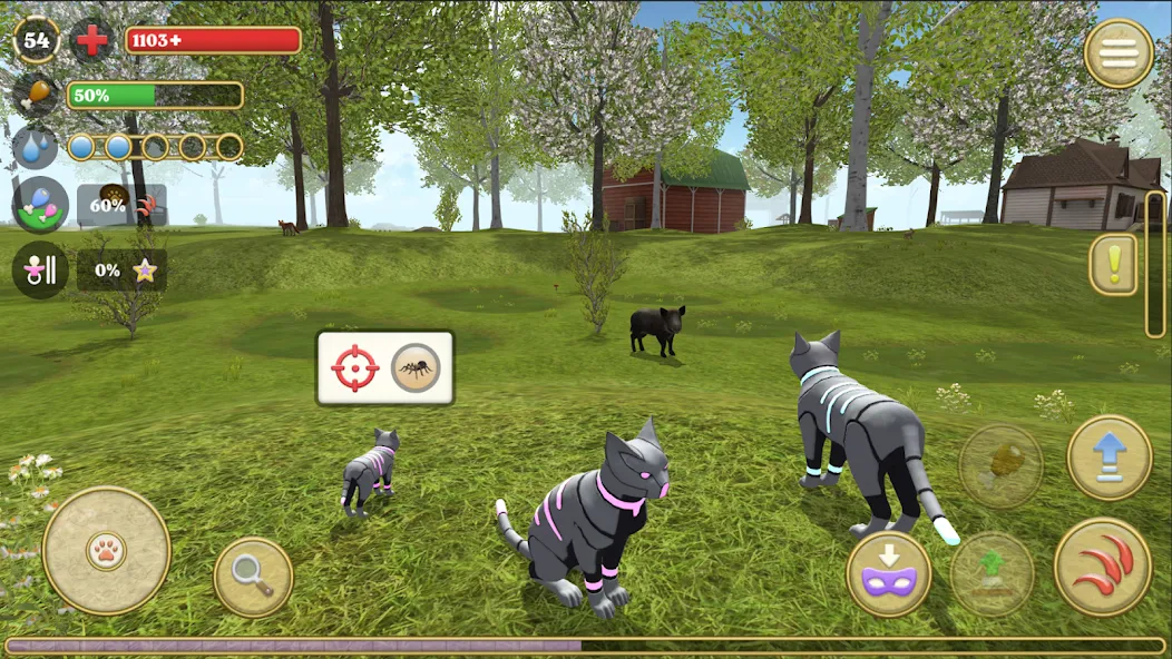 Взломанная Cat Simulator : Kitties Family на Андроид — Много котят и безлимитные монеты — скриншот 5