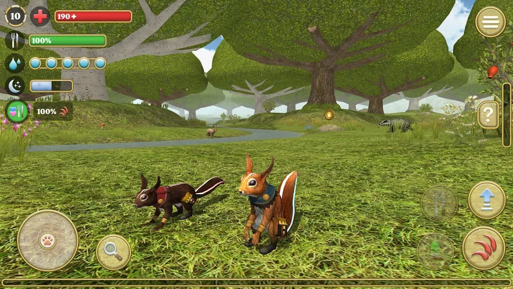 Squirrel Simulator 2 : Online на Андроид — Мод Много орехов и открыты все уровни — скриншот 1