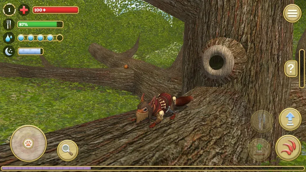Squirrel Simulator 2 : Online на Андроид — Мод Много орехов и открыты все уровни — скриншот 3