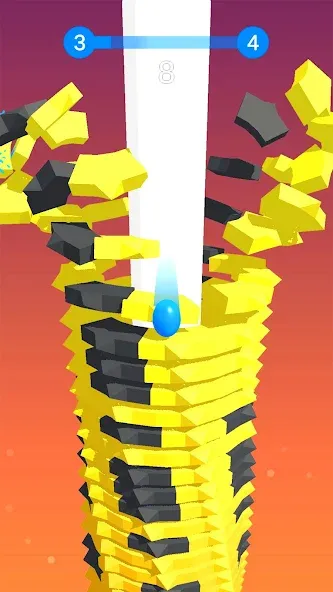 Stack Ball - Crash Platforms MOD — Без рекламы и бесконечные жизни на Андроид — скриншот 2