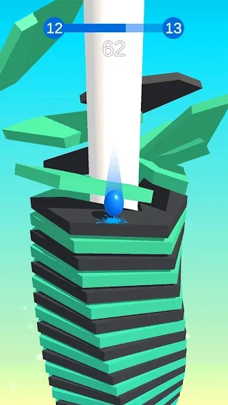 Stack Ball - Crash Platforms MOD — Без рекламы и бесконечные жизни на Андроид — скриншот 5