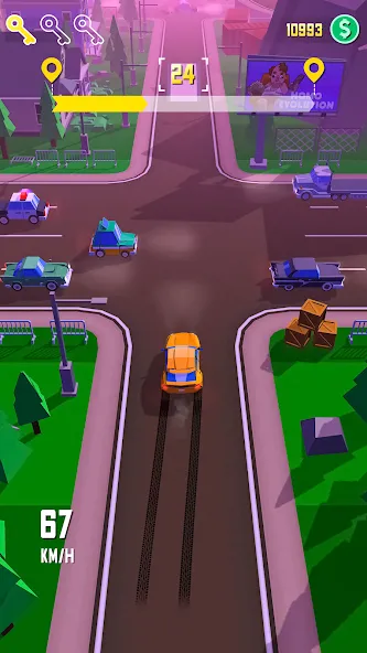 Скачать Taxi Run: Traffic Driver (Мод: Безлимитные деньги и топливо) на Андроид — скриншот 1