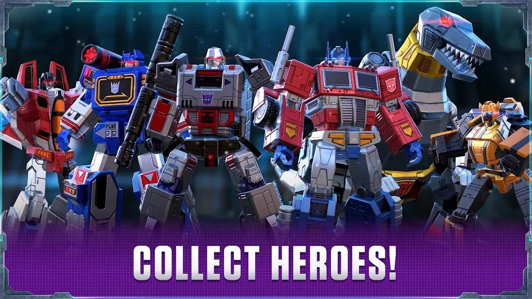 Transformers: Earth Wars Beta — Мод: Безлимитные ресурсы и открыты герои — скриншот 2