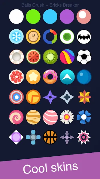 Balls Crush - Bricks Breaker — Мод: Безлимитные жизни и усиленные шары — скриншот 4