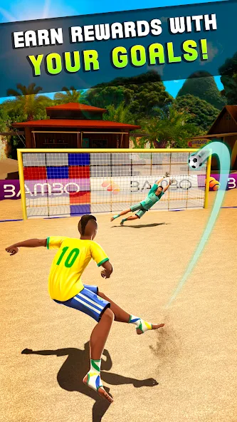 Скачать Shoot Goal - Beach Soccer Game MOD APK — Безлимитные деньги и открыты все уровни — скриншот 2