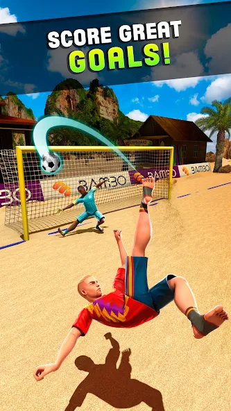 Скачать Shoot Goal - Beach Soccer Game MOD APK — Безлимитные деньги и открыты все уровни — скриншот 3