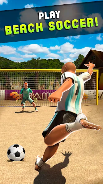 Скачать Shoot Goal - Beach Soccer Game MOD APK — Безлимитные деньги и открыты все уровни — скриншот 4