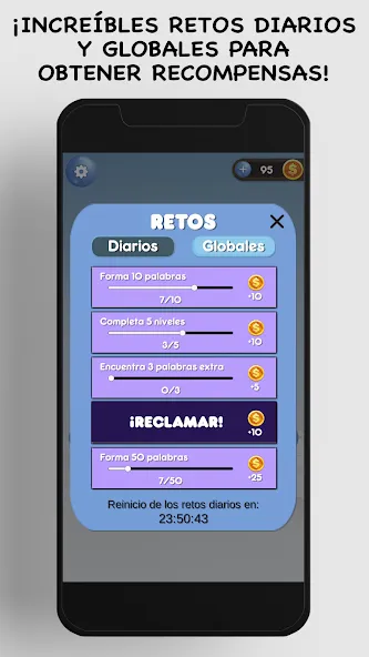 Скачать взлом Conecta - Juego de Palabras на Андроид — Palabras ilimitadas y niveles desbloqueados — скриншот 4 Скачать взлом Conecta - Juego de Palabras на Андроид — Palabras ilimitadas y niveles desbloqueados — скриншот 4