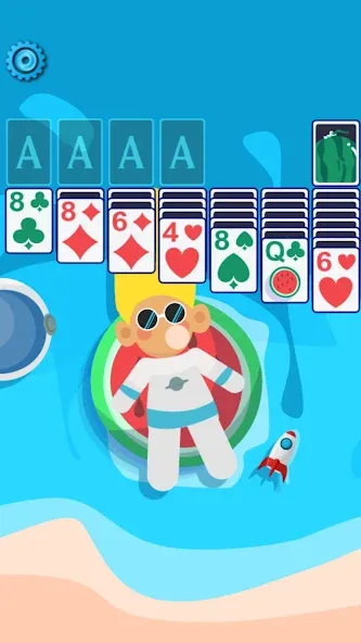 Скачать Solitaire Space™ — Модификация Безлимитные подсказки и отмены ходов — скриншот 1