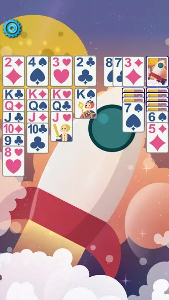 Скачать Solitaire Space™ — Модификация Безлимитные подсказки и отмены ходов — скриншот 3